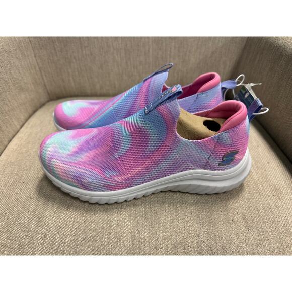 NWT Girls Skechers Daisey Swirl Sneakers - Size 3 - Picture 3 of 4
